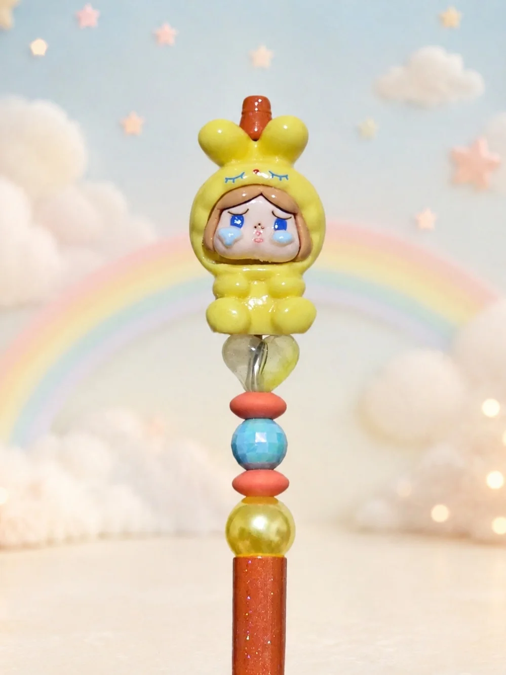 Yellow Bunny Crybaby-Inspired Handmade Beaded Pen